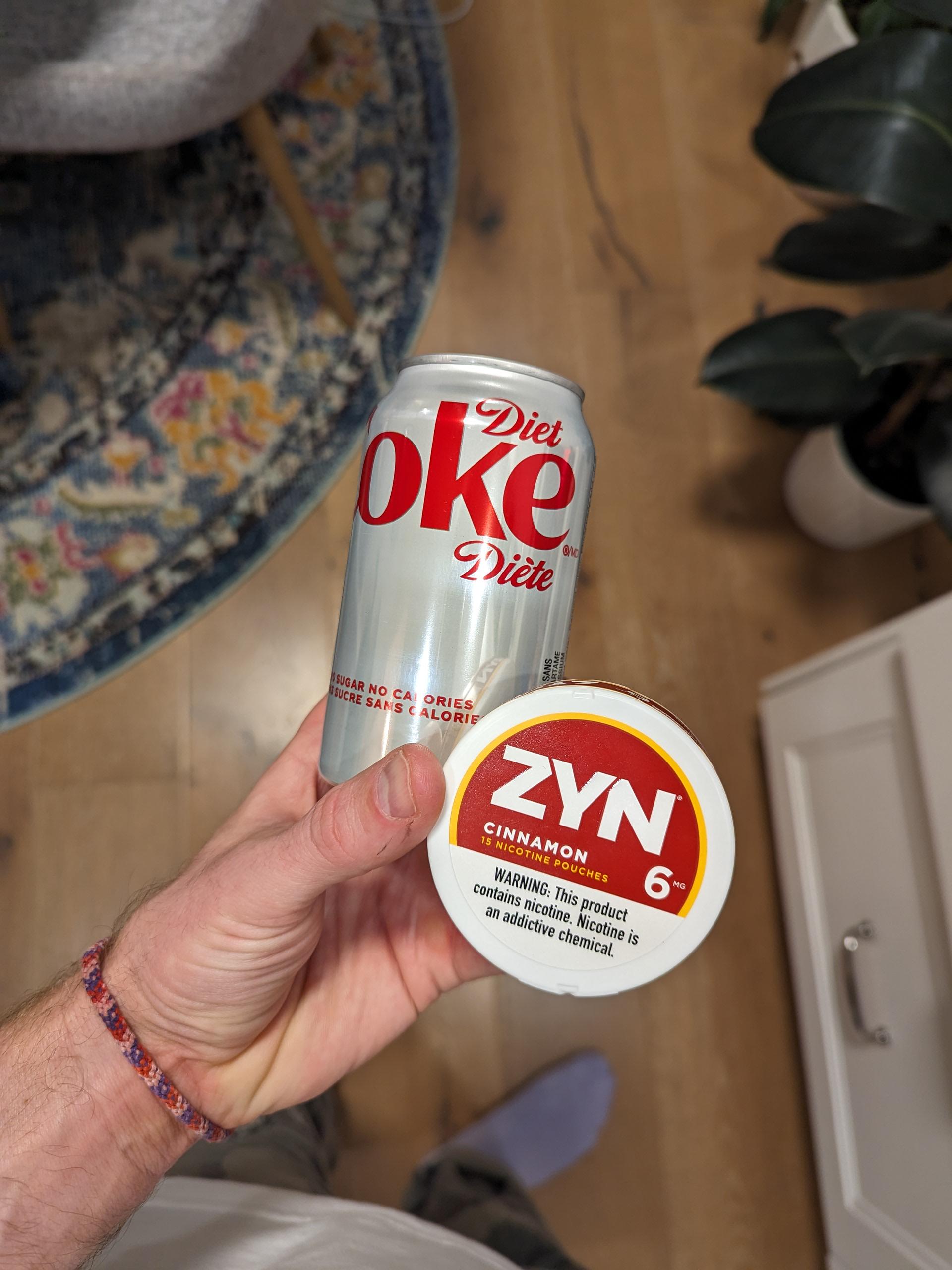 Diet Coke and Zyn Combination